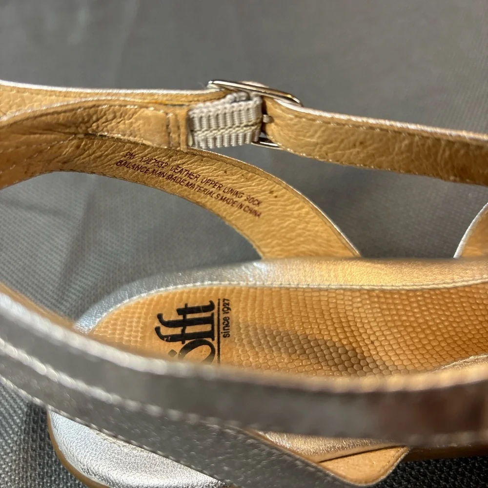 Söfft Rio II women’s leather strappy silver sandals size 9 - Picture 4 of 7